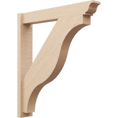 Ekena Millwork 6-in W x 36-in D x 40-in H Funston Trad Rough Cedar Woodgrain TimberThane Outlooker, Primed Tan OUTUR060X36X40FST04RCPR